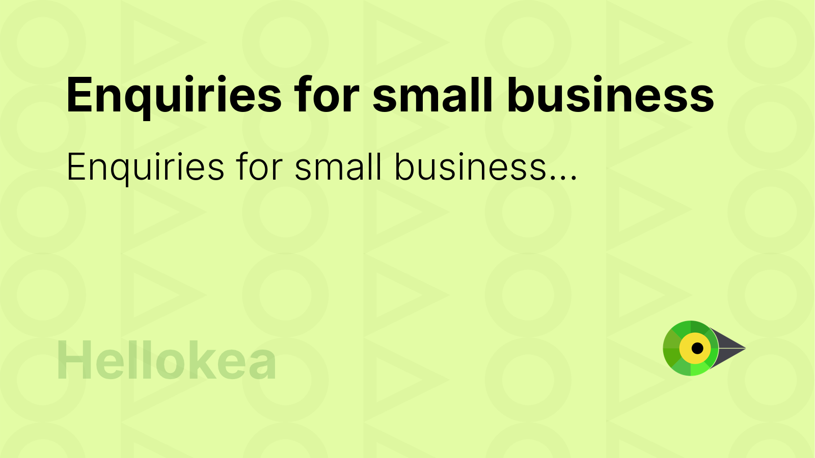 Enquiries for small business