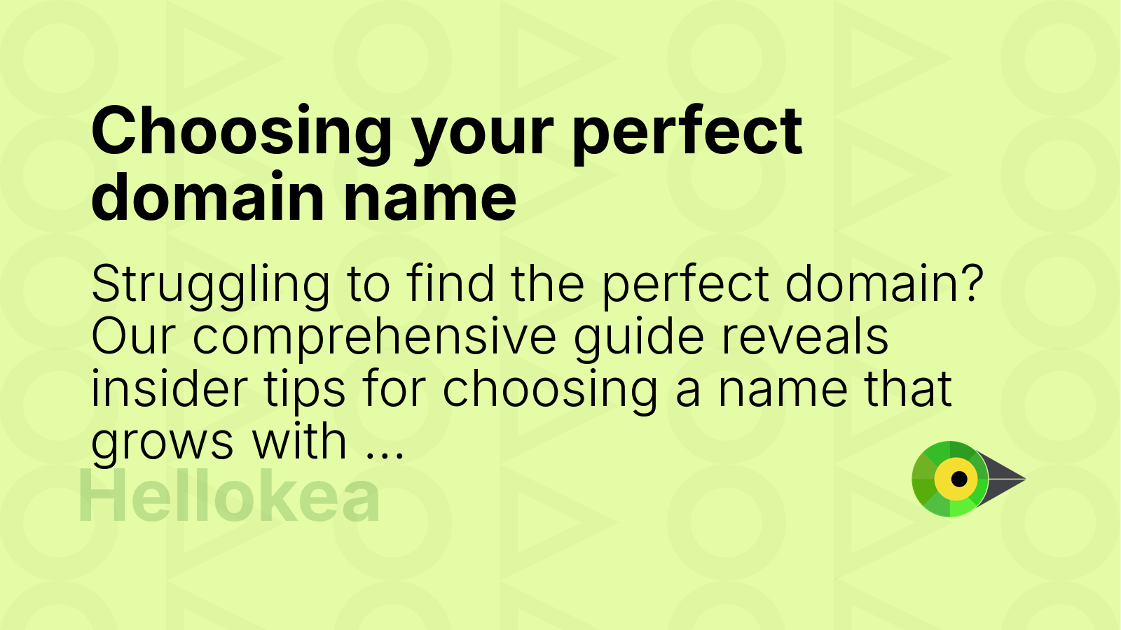 Choosing your perfect domain name